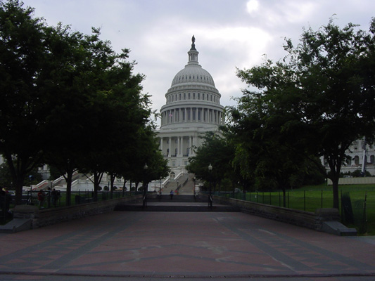 A look at the Capital Building while we wait in line.