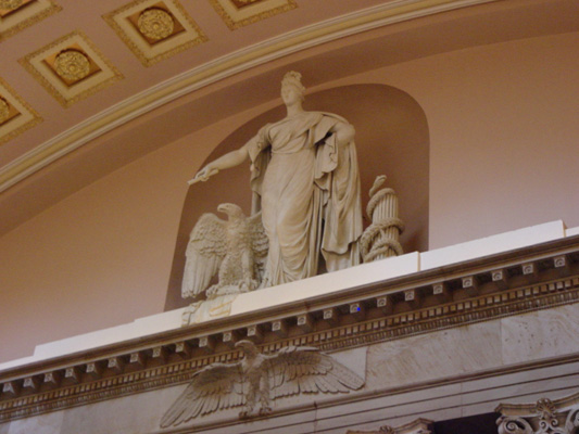 One of the many statues inside the Capital Building.