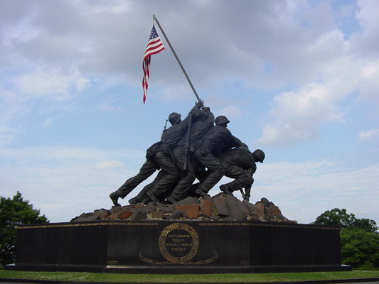 The Iwo Jima Memorial near Arlington National Cemetary.