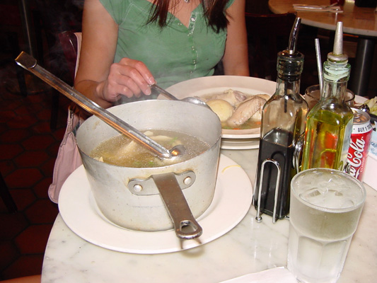 They were not kidding when they said we could have the whole pot of soup.