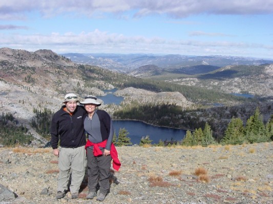 Timber and Tom at Dick's Pass.