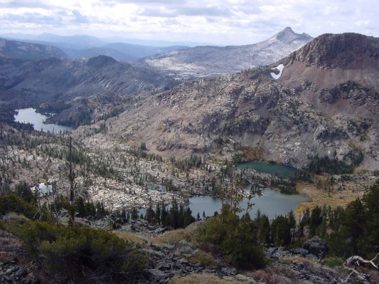 Looking South toward Lake Aloha and Pyramid Peak.