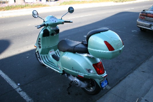 Our new Vespa ready to go.