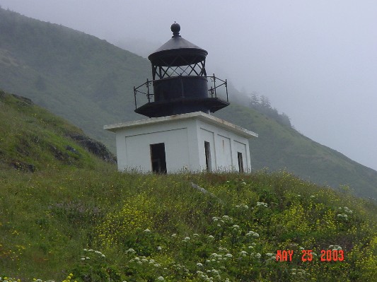 The Punta Gorda Lighthouse in the mist.