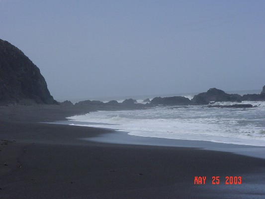 A view along the beach.