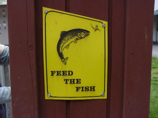A sign at a fish hatchery in Oregon.