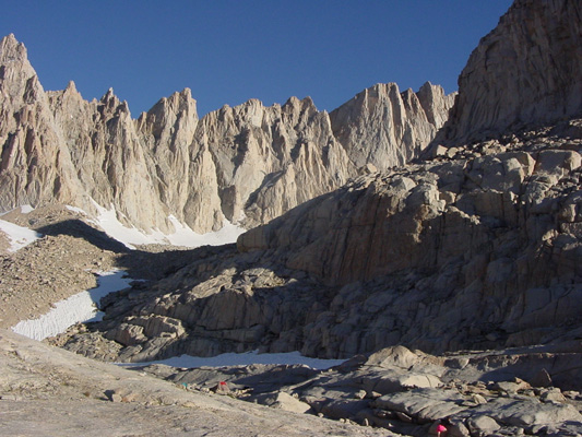 A look at the area above Trail Camp.