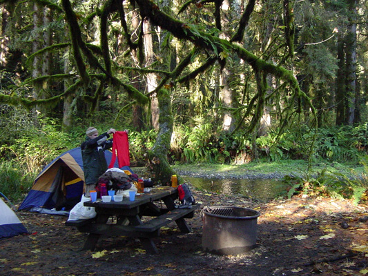 Our campsite the first night.