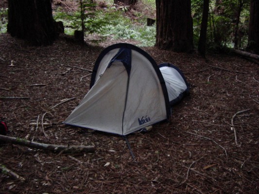 My campsite at Waterman Gap Trail Camp.