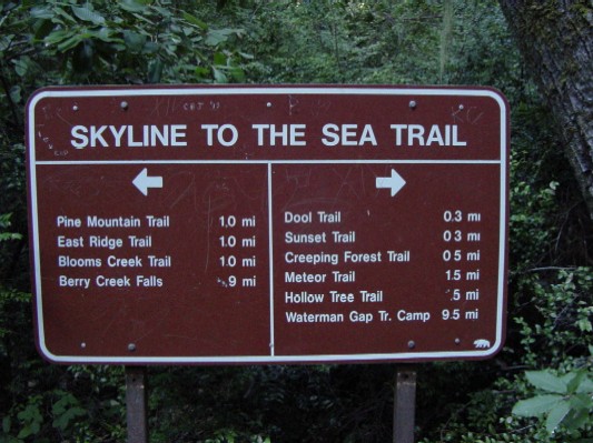 A sign along the trail.